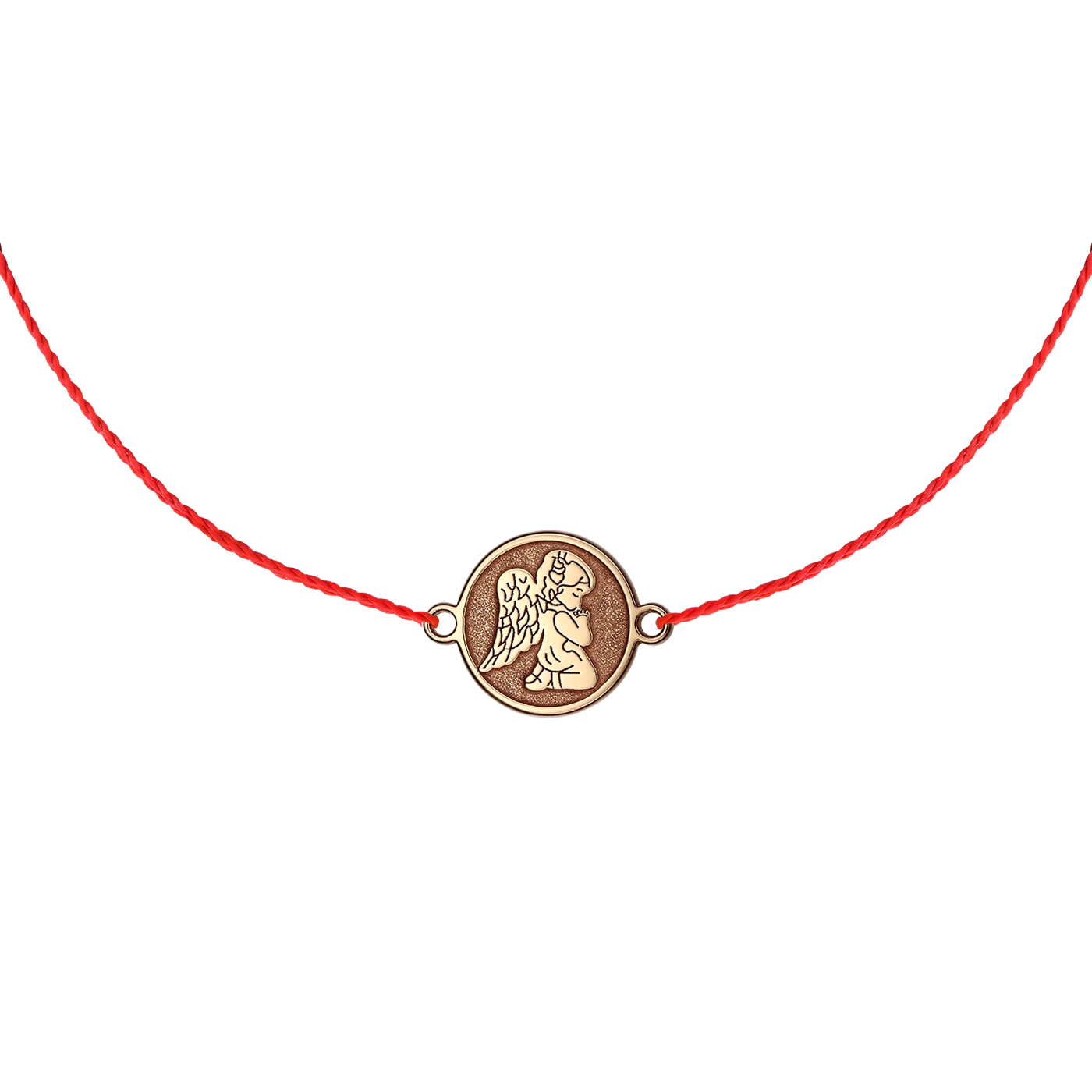 Bratara pe snur Banut Ingeras Pazitor, din aur roz 