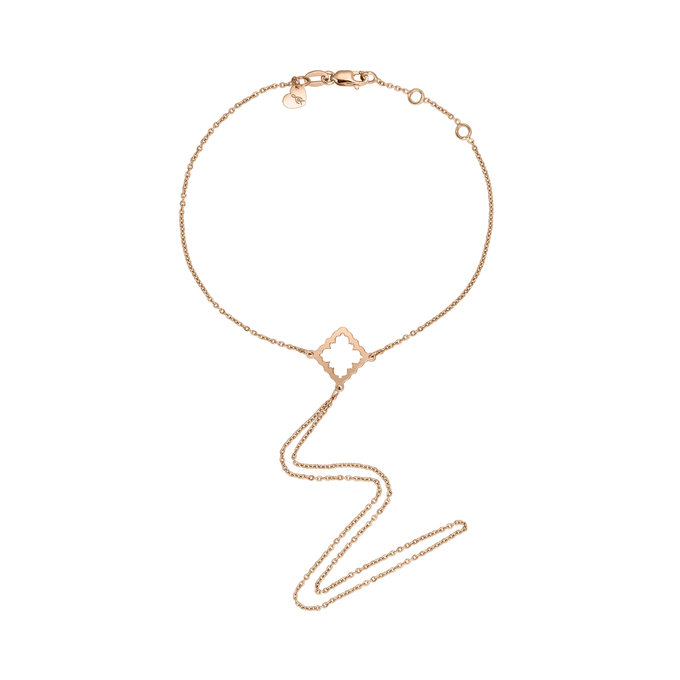 Bratara arabeasca cu inel din aur roz Ama