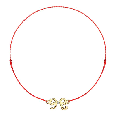 Bratara pe snur Mademoiselle, cu diamant alb din aur galben