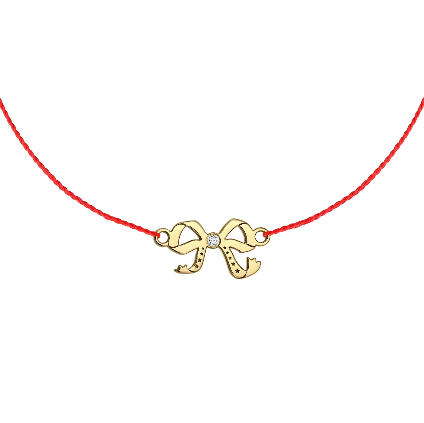 Bratara pe snur Mademoiselle, cu diamant alb din aur galben