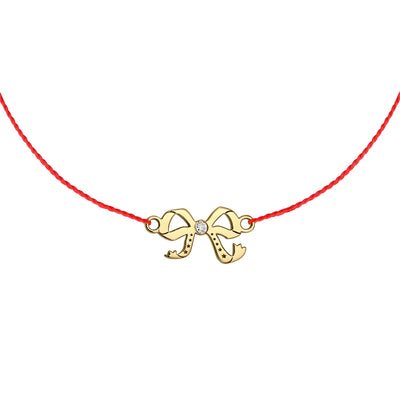 Bratara pe snur Mademoiselle, cu diamant alb din aur galben