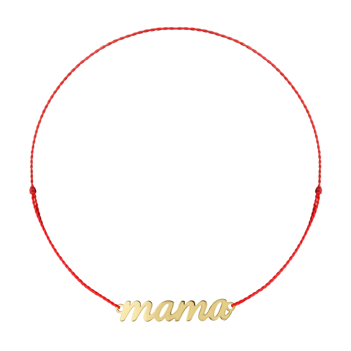 Bratara pe snur Mama, din aur galben