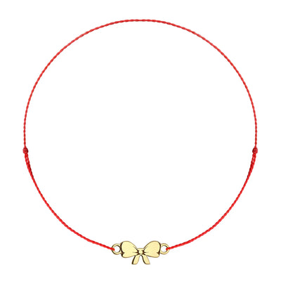 Bratara pe snur  Fundiță din aur galben