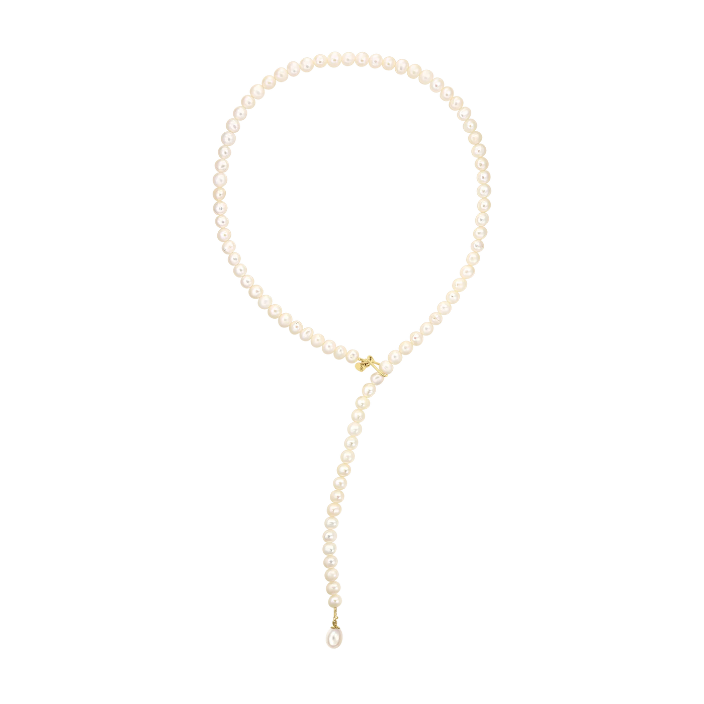 Colier 55cm cu perle de cultura de 6mm cu inchizatoare din aur galben si perla de cultura de 7x8mm