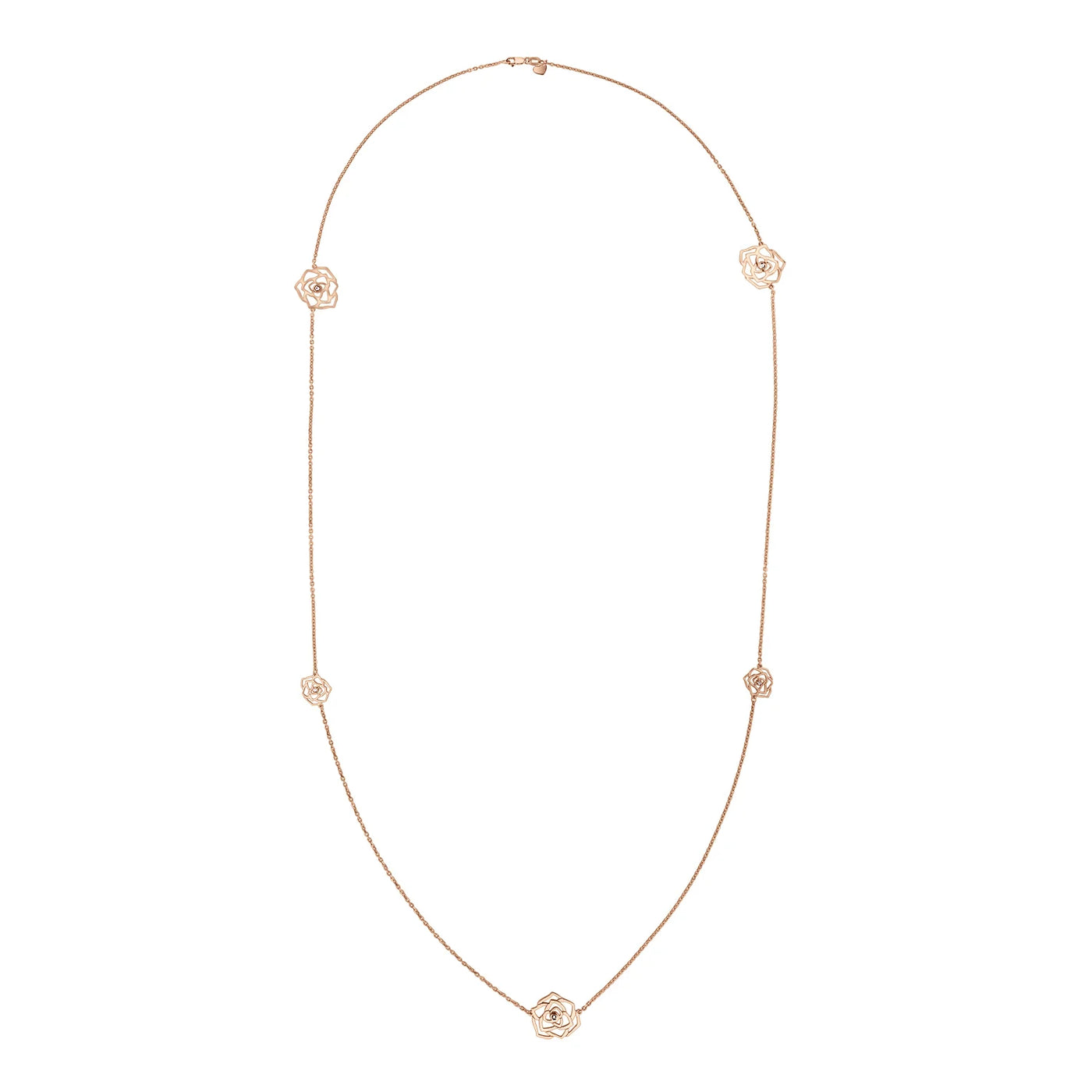 Lanţ Bloom cu diamante albe, din aur roz