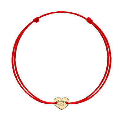Bracelet on string Daddy's Girl, in rose gold - zeaetsia