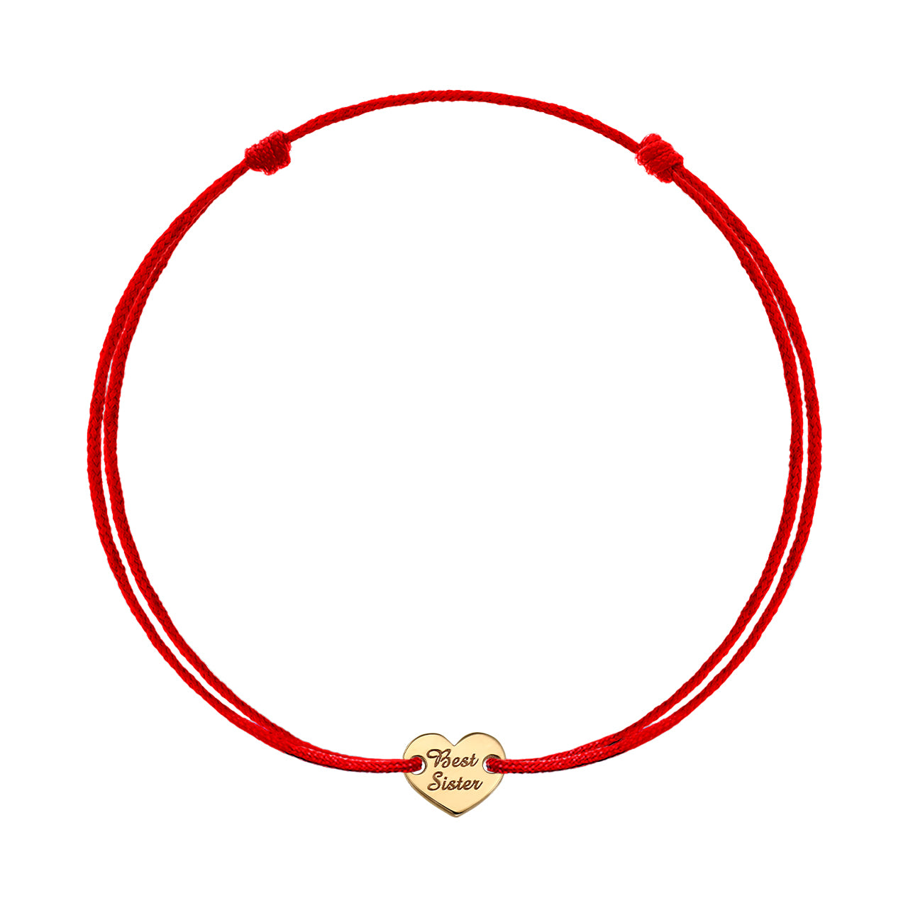 Bracelet on string "Best Sister", in rose gold - zeaetsia