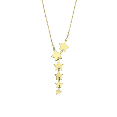 Stars Dust Necklace in yellow gold 45cm - zeaetsia