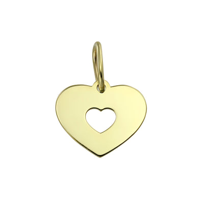 Pendant Precious Heart, in yellow gold - zeaetsia