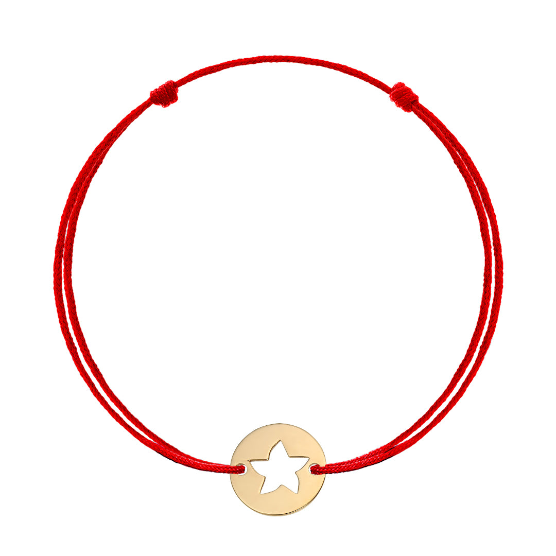 Bracelet on string Starfish, in rose gold - zeaetsia