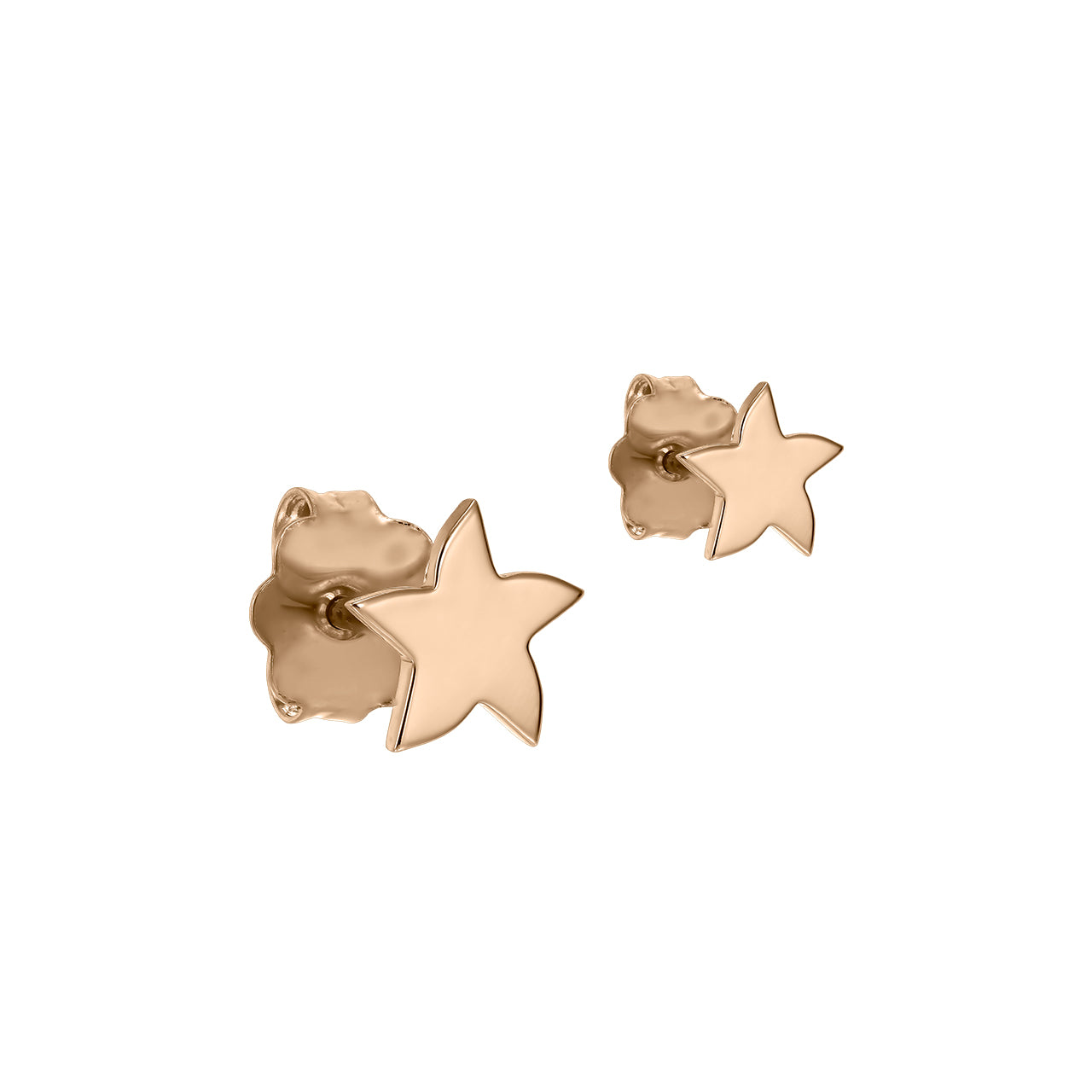 Stud Earrings Starfish, in rose gold - zeaetsia