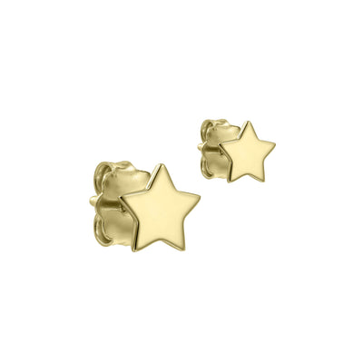 Stud Earrings Lucky Star, in yellow gold - zeaetsia