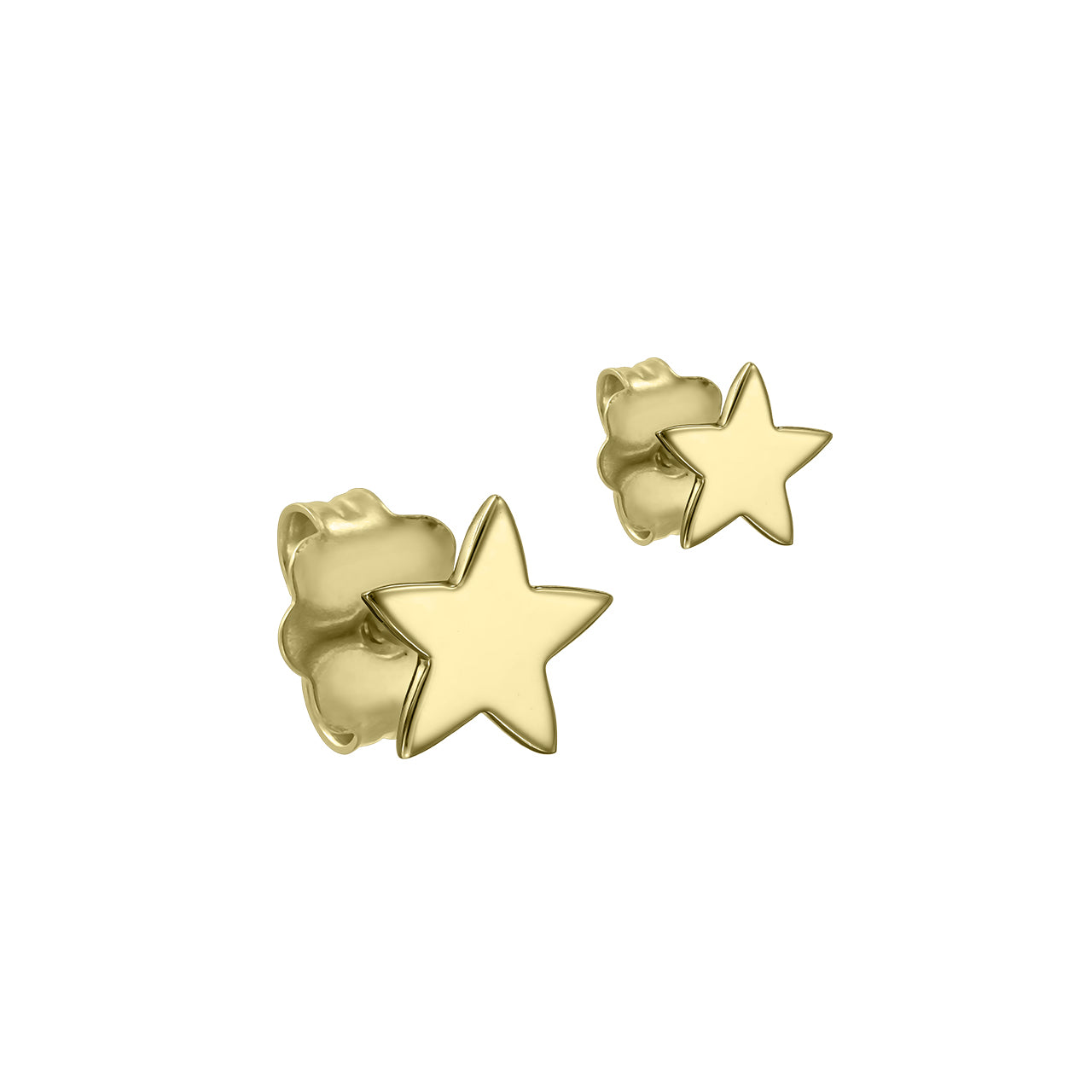 Stud Earrings Shiny Star, in yellow gold - zeaetsia