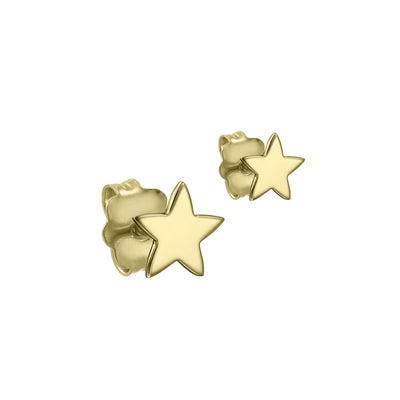 Stud Earrings Shiny Star, in yellow gold - zeaetsia