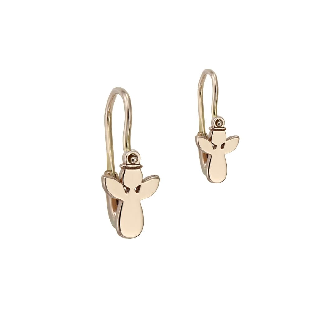 Baby earrings Baby Angel in rose gold - Earrings
