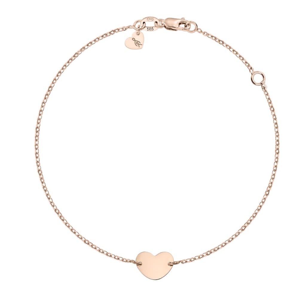 Bracelet on chain Because you Have a Heart of Gold in rose