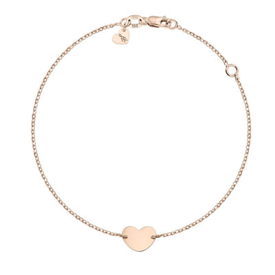 Bracelet on chain Because you Have a Heart of Gold in rose