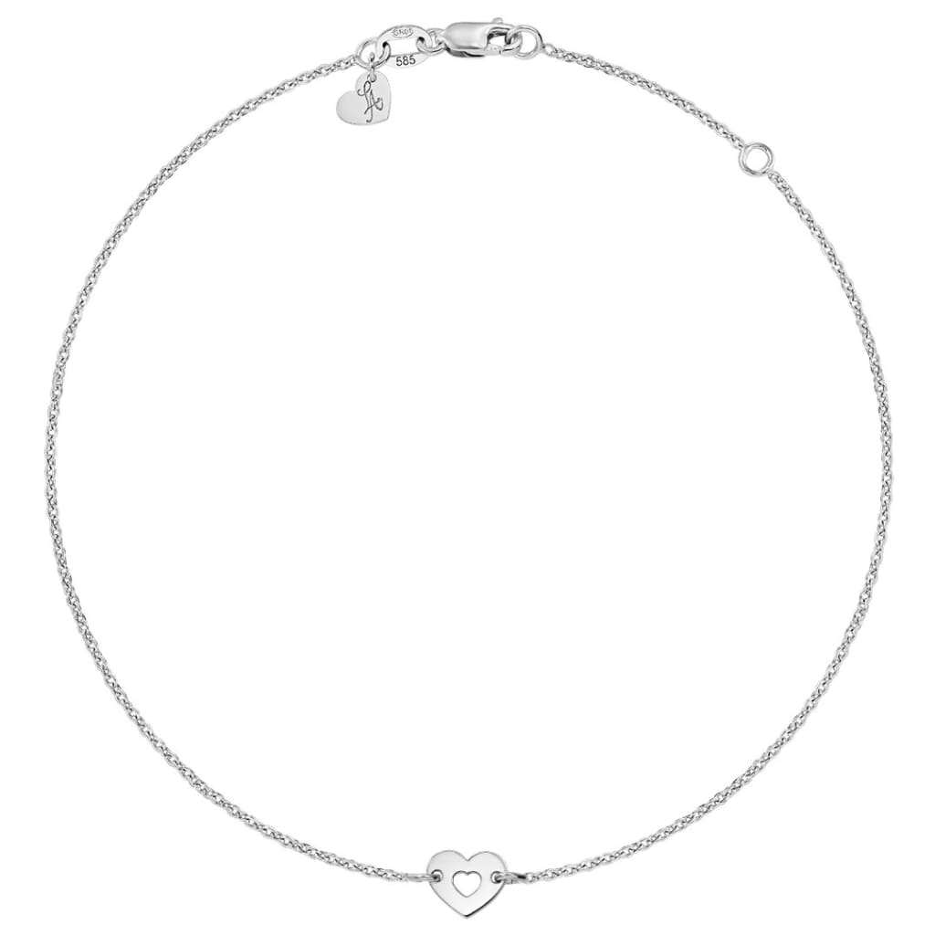 Bracelet on chain Precious Heart in white gold - Bracelet