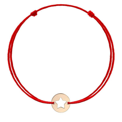 Bracelet on string Lucky Star in rose gold - Bracelet