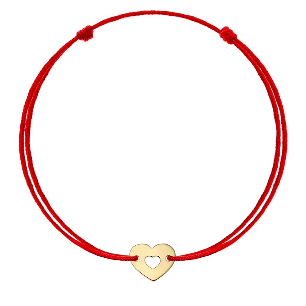 Bracelet on string Precious Heart in yellow gold - Bracelet