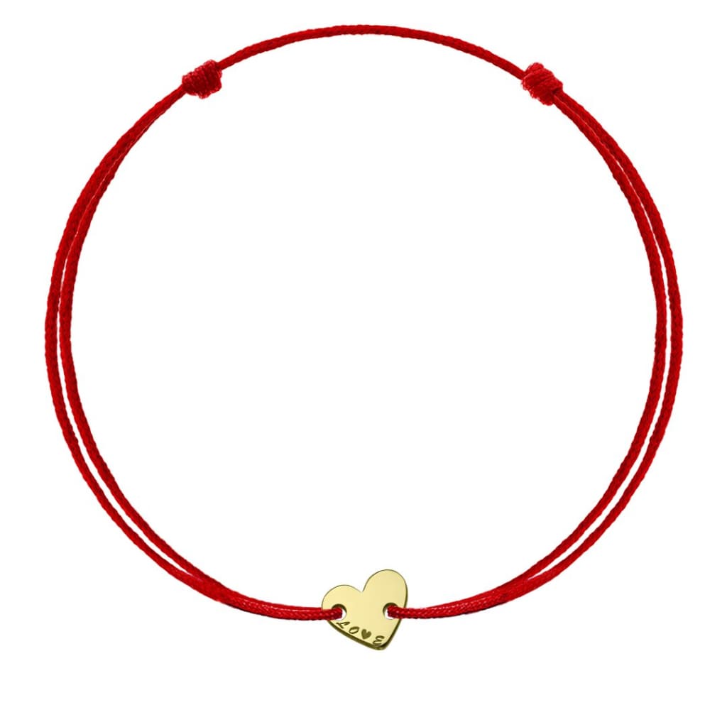 Bracelet on String Precious like Love in yellow gold -