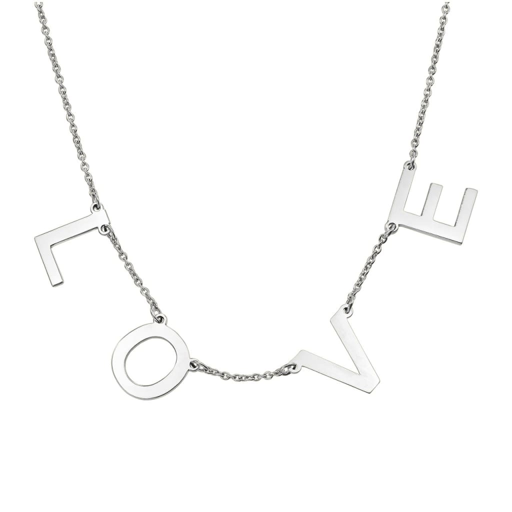 Necklace LOVE in white gold - Necklace