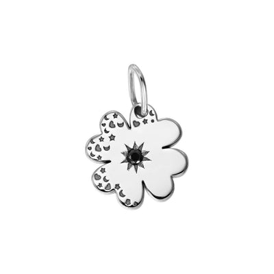 Pendant Clover Engraved Mini Constellation with black