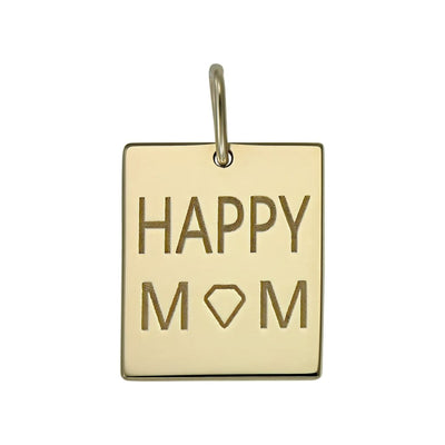 Pendant For Happy Mom in yellow gold - Pendant