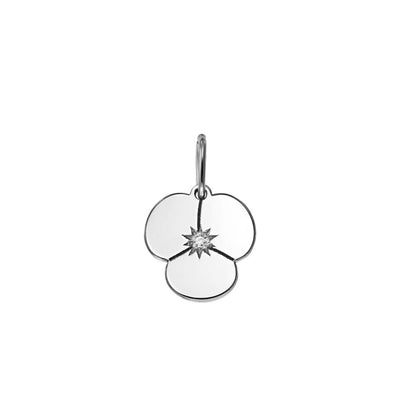 Pendant Missing Summer with white diamond in white gold -
