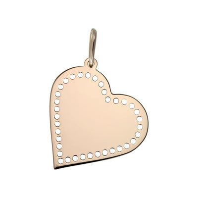 Pendant Perforated Heart in rose gold - Pendant
