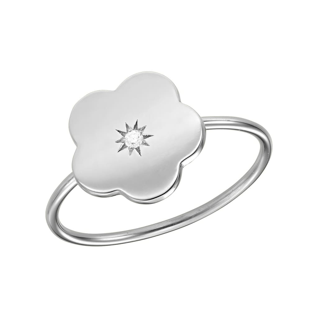 Ring Petit Jolie with white diamon in white gold - Rings
